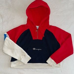 Women’s Champion cropped hoodie size large